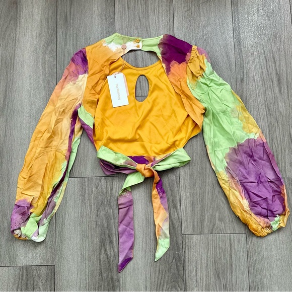 The Wolf Gang Levisa Key Hole Open Back Top NWT - Picture 10 of 15